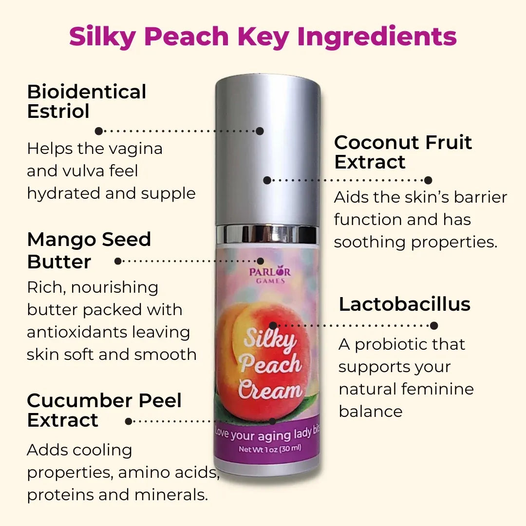 Silky Peach Cream Bio-identical Estriol Cream torevive your Iady bits