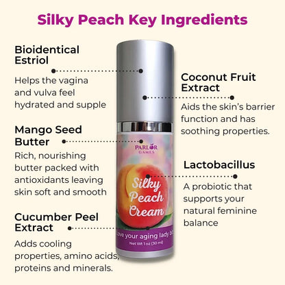 Silky Peach Cream Bio-identical Estriol Cream torevive your Iady bits